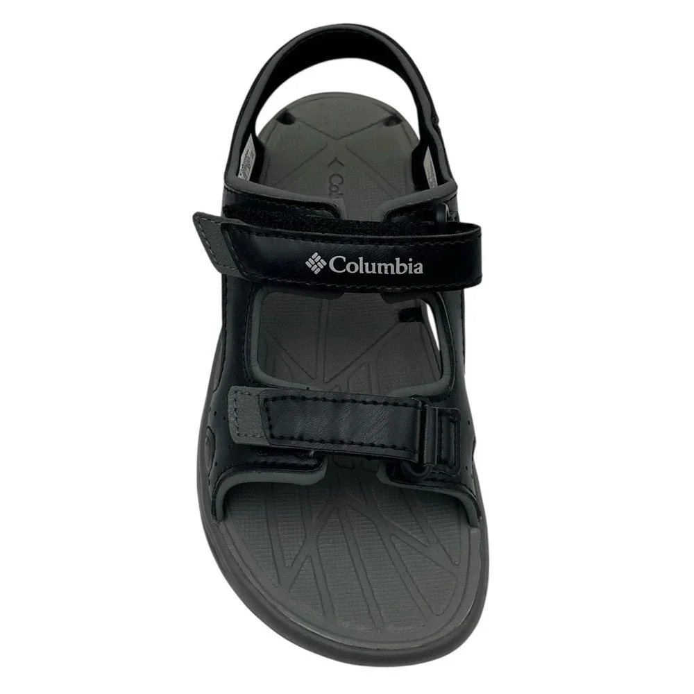 Columbia Youth Boys Girls Techsun Vent Sport Sandal Size 1 Black/Grey Adjustable